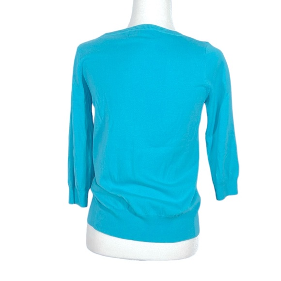 Zara Teal Blue Knitted Cardigan - Size Large - Picture 5 of 8